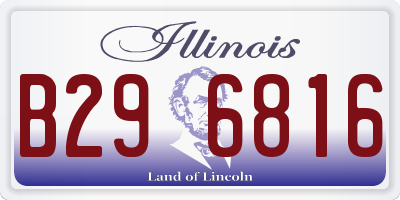IL license plate B296816
