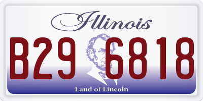 IL license plate B296818