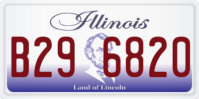 IL license plate B296820