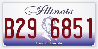 IL license plate B296851