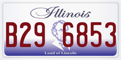 IL license plate B296853