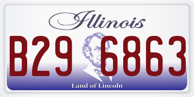 IL license plate B296863