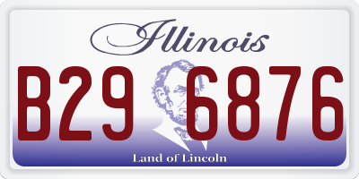 IL license plate B296876