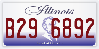 IL license plate B296892