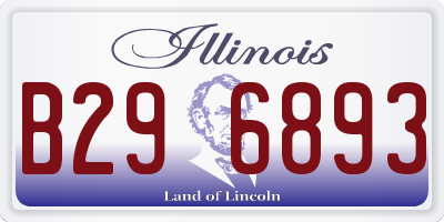 IL license plate B296893