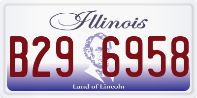 IL license plate B296958