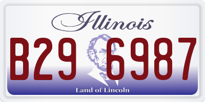 IL license plate B296987