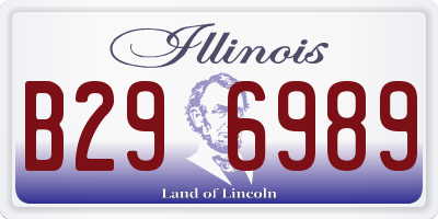 IL license plate B296989