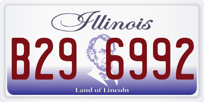 IL license plate B296992