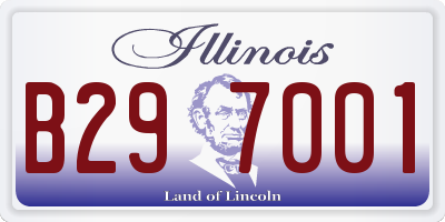 IL license plate B297001