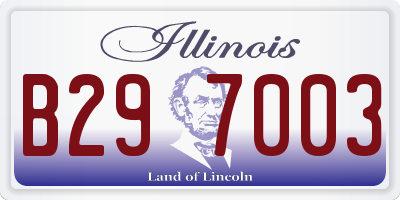 IL license plate B297003