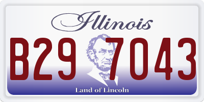 IL license plate B297043