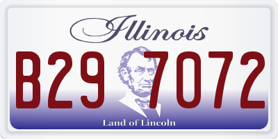 IL license plate B297072