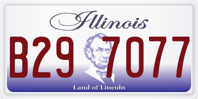 IL license plate B297077