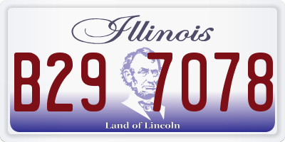 IL license plate B297078