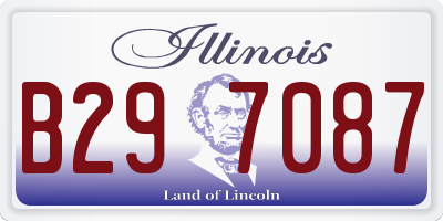 IL license plate B297087
