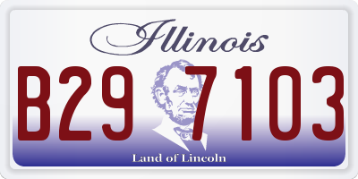 IL license plate B297103
