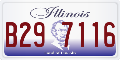 IL license plate B297116