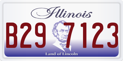IL license plate B297123