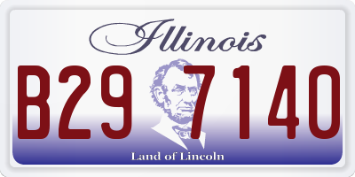 IL license plate B297140
