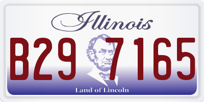 IL license plate B297165