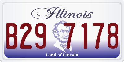 IL license plate B297178