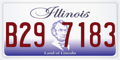 IL license plate B297183