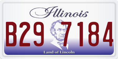 IL license plate B297184