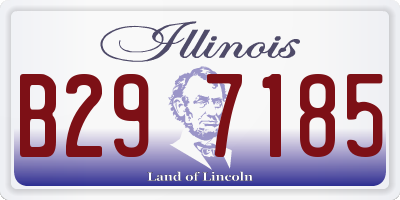 IL license plate B297185