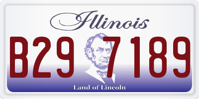 IL license plate B297189