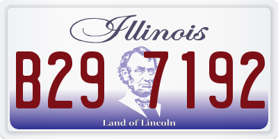 IL license plate B297192