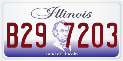 IL license plate B297203