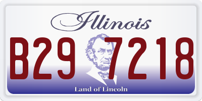 IL license plate B297218