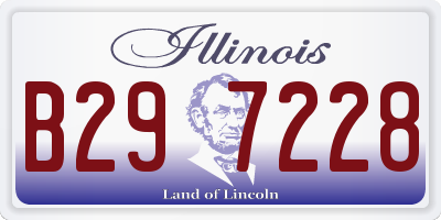 IL license plate B297228