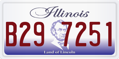 IL license plate B297251