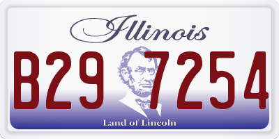 IL license plate B297254