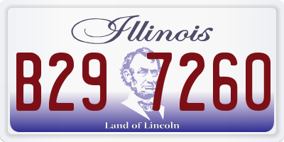 IL license plate B297260