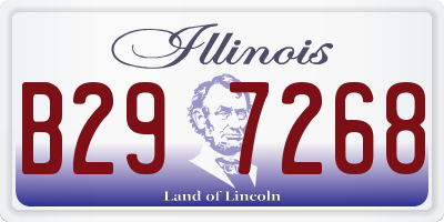 IL license plate B297268