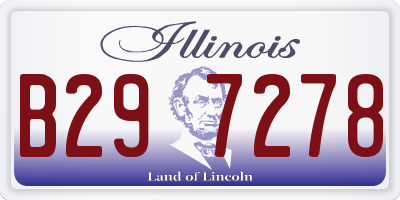 IL license plate B297278
