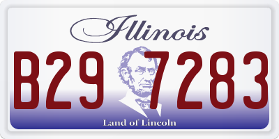 IL license plate B297283