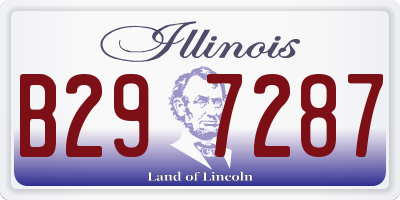 IL license plate B297287