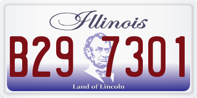 IL license plate B297301