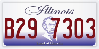 IL license plate B297303