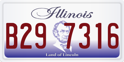 IL license plate B297316