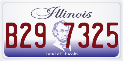 IL license plate B297325