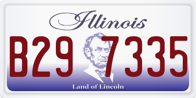 IL license plate B297335