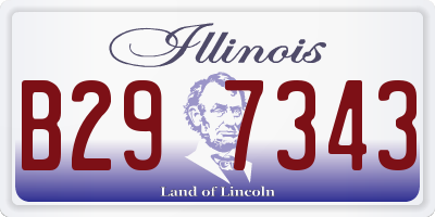 IL license plate B297343