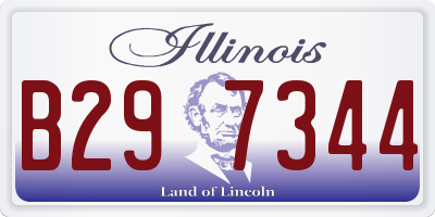 IL license plate B297344