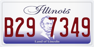 IL license plate B297349