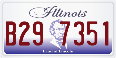 IL license plate B297351